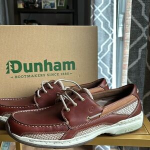 DUNHAM CAPTAIN Boat shoe brown size 13 d. NEW